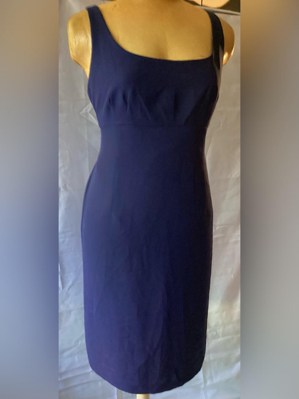 8 S.L. Fashions Strapless Navy Sheath Dress